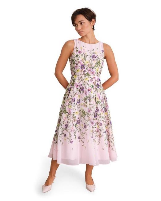 Hobbs Women's Pink Carly A-Line Midi Dress - hulwithkids.com