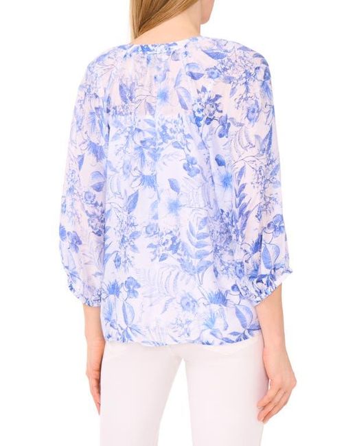 Halogen® Blue Floral Button-Up Shirt
