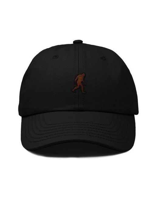 Alix Black Sasquatch Embroidered Dad Hat for men