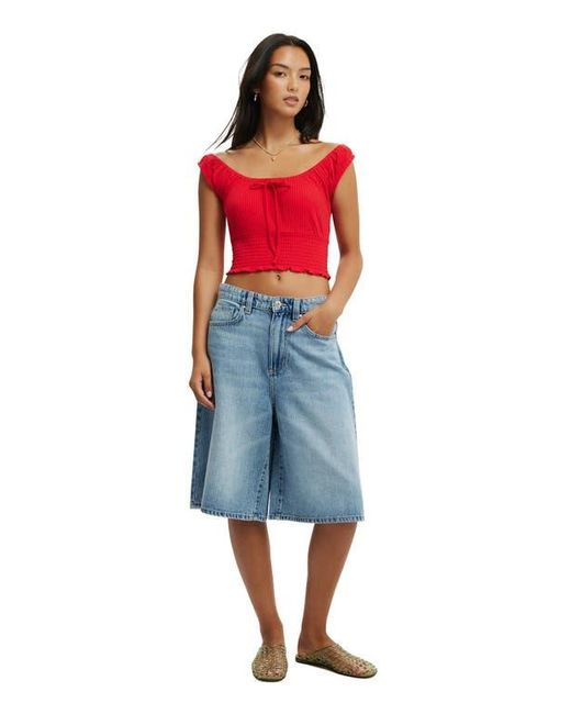 Cotton On Chloe Shirred Short Sleeve Top
