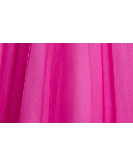 Mac Duggal Pink Asymmetric Tulle Gown