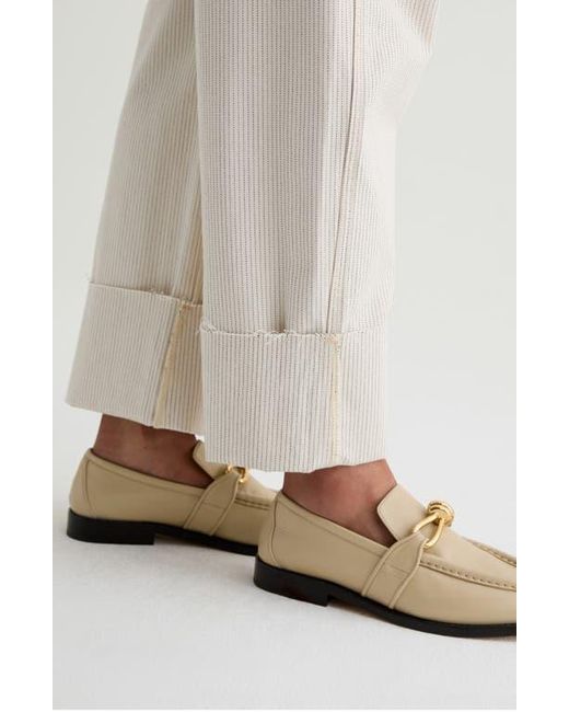 AG Jeans White Mercer High Waist Cuffed Barrel Leg Pants