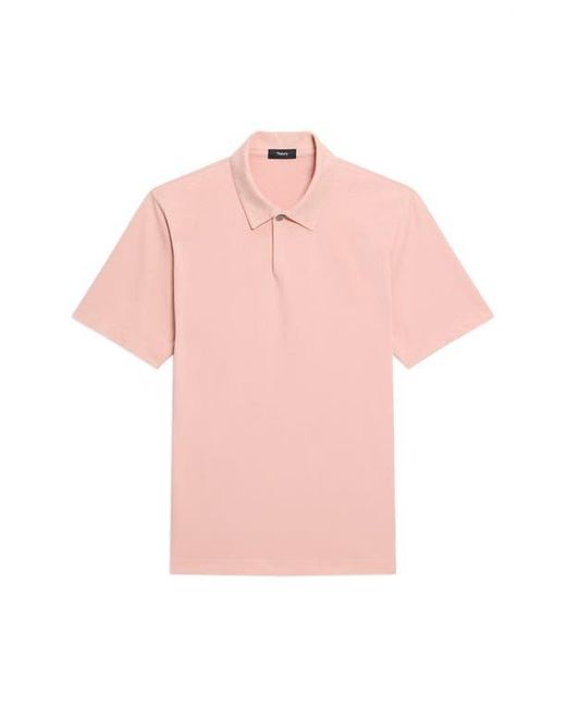 Theory Pink One Button Polo for men