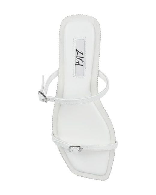 Zigi White Two-Strap Sandal