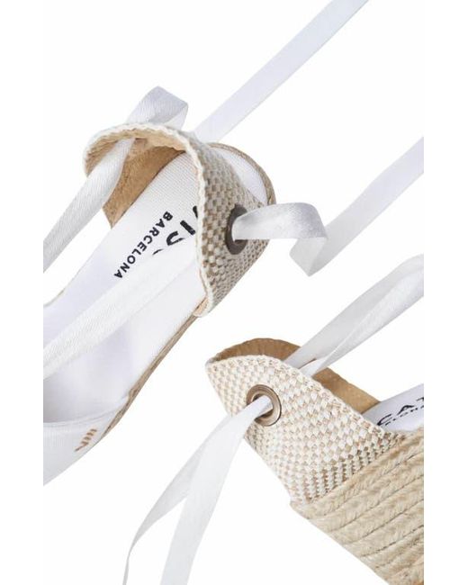 VISCATA White Escala Canvas Espadrille Wedges