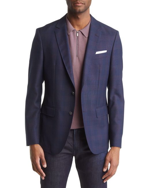 BOSS by HUGO BOSS Hutson Slim Fit Virgin Wool Sport Coat in Blue for