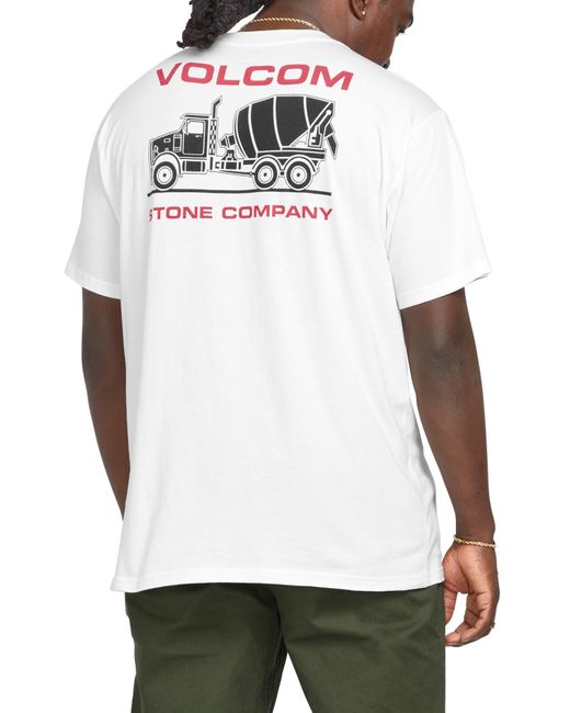 Volcom White Skate Vitals Grant Taylor Pocket Graphic T-shirt for men