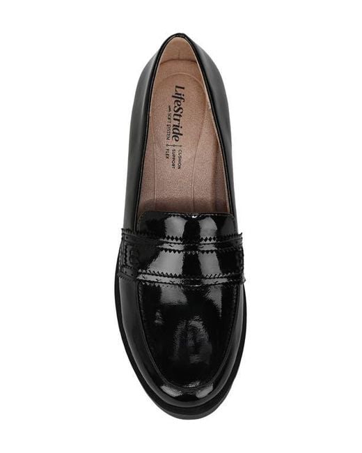 LifeStride Black London Platform Loafer