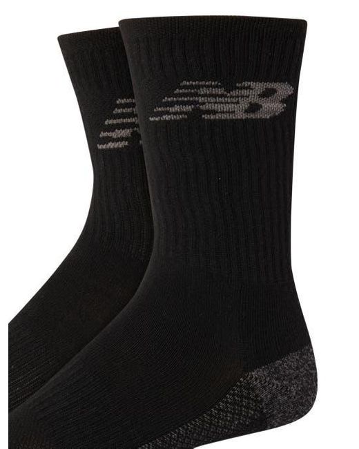 New Balance Black 2-Pk Cool Performance Crew Socks for men