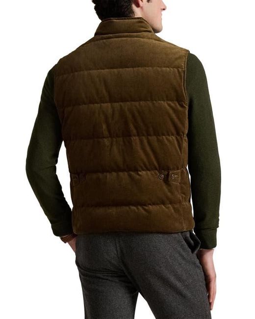 Polo Ralph Lauren Brown 12 Wale Corduroy 650 Fill Power Down Vest for men