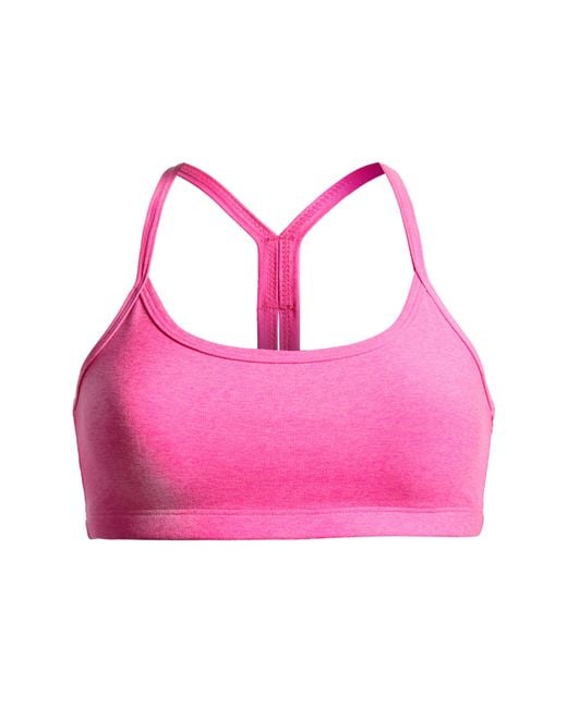 Beyond Yoga Space Dye Slim Racerback Sports Bra in Pink | Lyst