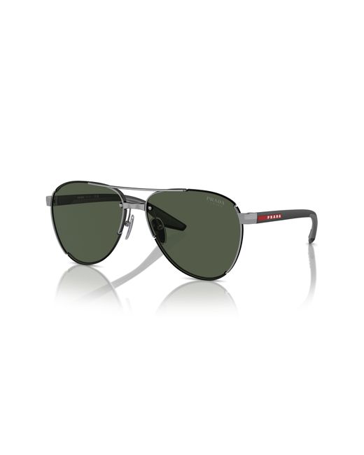 Prada Sport Green 61mm Pilot Sunglasses for men