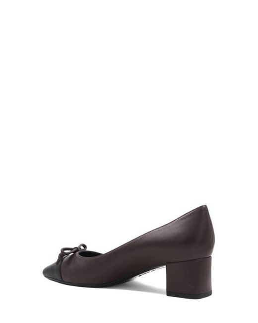 Aquatalia Black Palica Water Resistant Pointed Cap Toe Pump