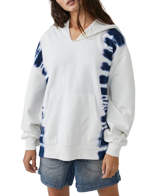 Free People It's A Vibe Tie Dye Hoodie in Gray Lyst