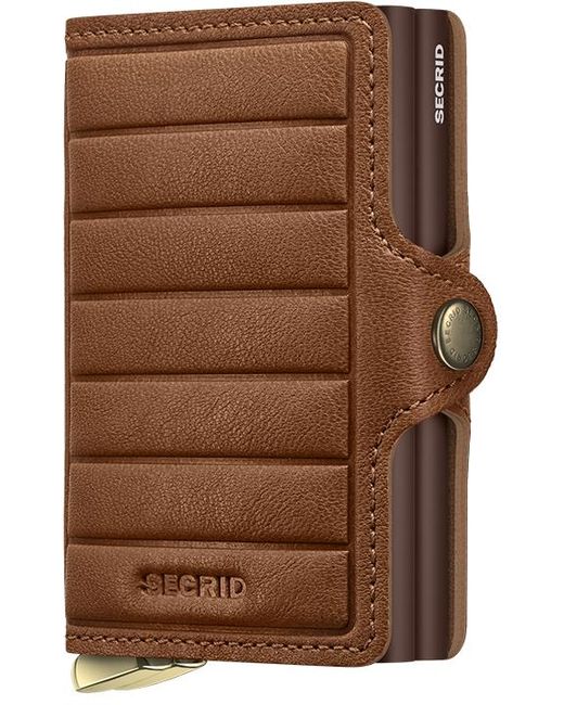 Secrid Brown Premium Twinwallet+ Embossed Lines for men