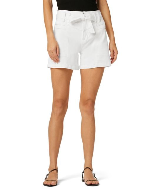 Hudson Jeans High Waist Patch Pocket Utility Denim Shorts in White Lyst