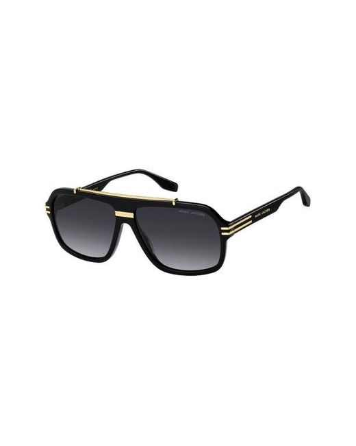 Marc Jacobs Black 58Mm Gradient Flat Top Rectangular Sunglasses for men