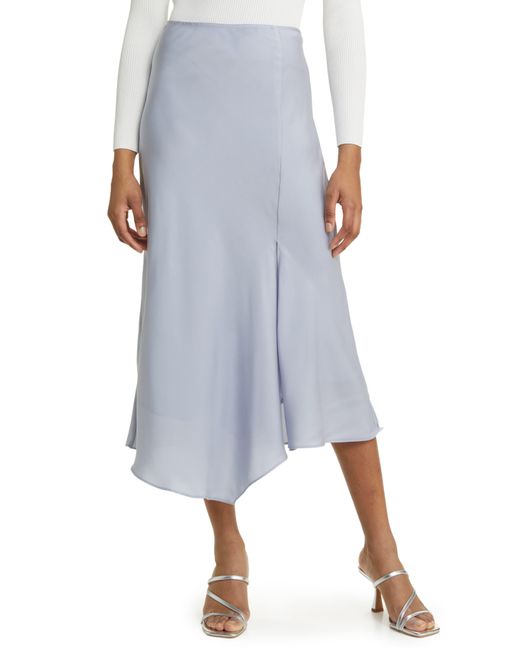 All In Favor White Satin Midi Skirt In At Nordstrom, Size X-large