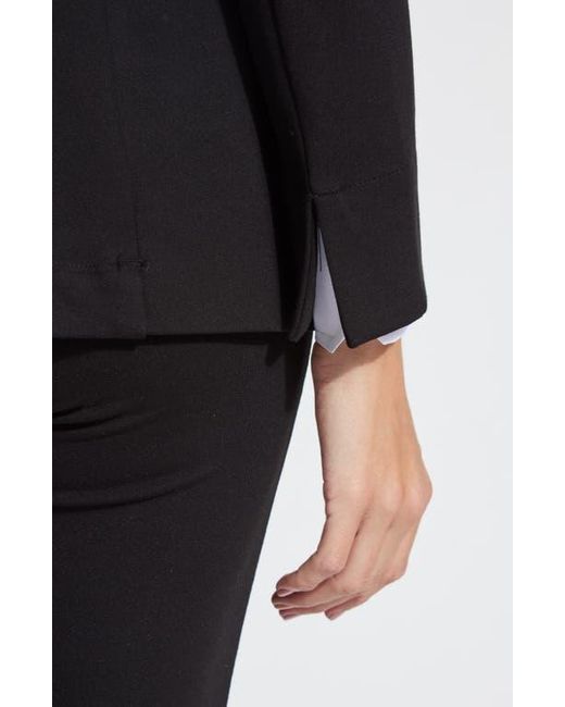 Lyssé Black One-Button Ponte Blazer