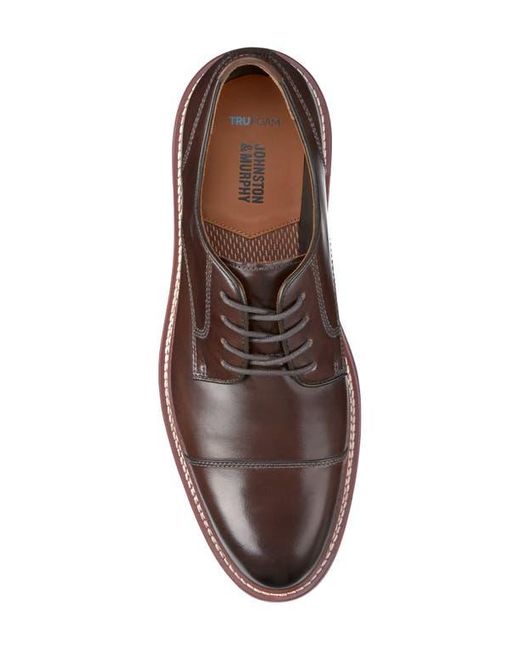 Johnston & Murphy Brown Upton Cap Toe Derby for men