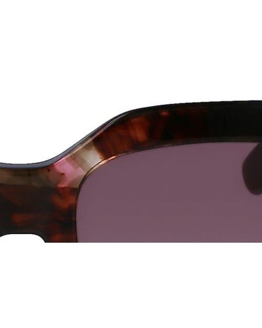 Longchamp Purple 53Mm Rectangular Sunglasses