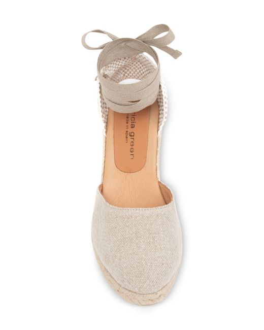 Patricia Green White Leon Espadrille Lace-up Wedge