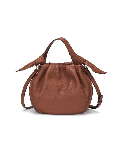 orYANY Brown Selena Leather Bucket Bag