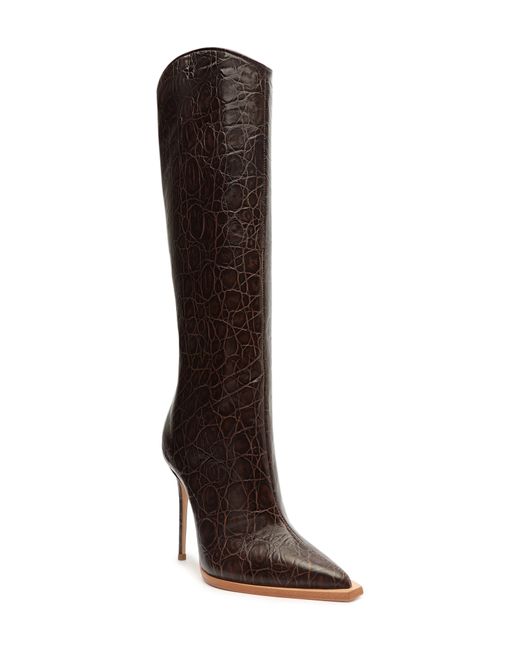 SCHUTZ SHOES Brown Maryana Welt Wild Genuine Calf Hair Western Boot