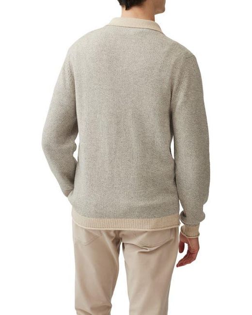 Rodd & Gunn Gray Marlin Cotton & Wool Blend Johnny Collar Sweater for men