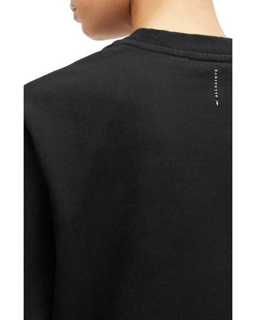 AllSaints Black Lottie Crop T-shirt