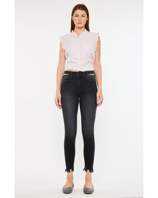 Kancan Gray Tiara High Rise Ankle Skinny Jeans