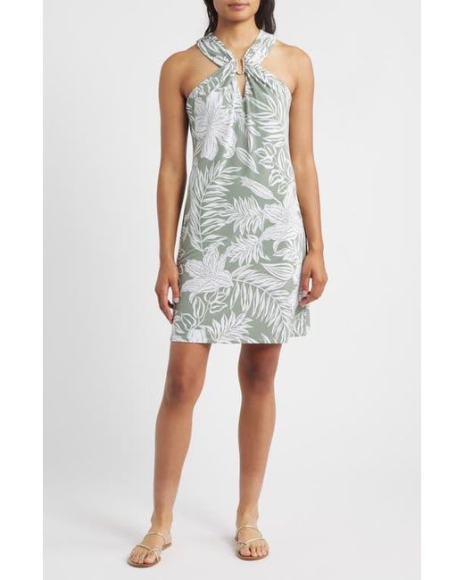 Tommy Bahama Carmela Regal Blooms Halter Minidress in Gray | Lyst