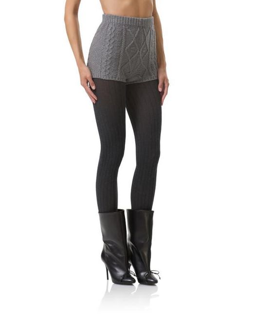 AFRM Black Benoite Sweater Shorts