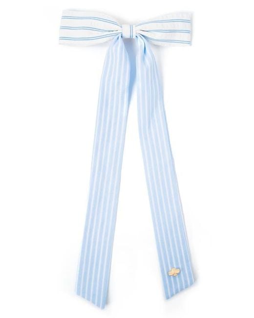 L. Erickson Blue Sailor Bow Barrette