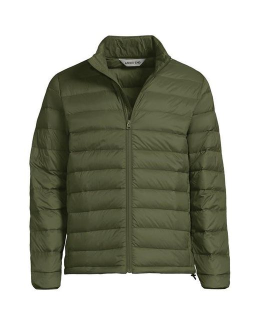 Lands' End Green Wanderweight Ultralight Packable Down Jacket for men