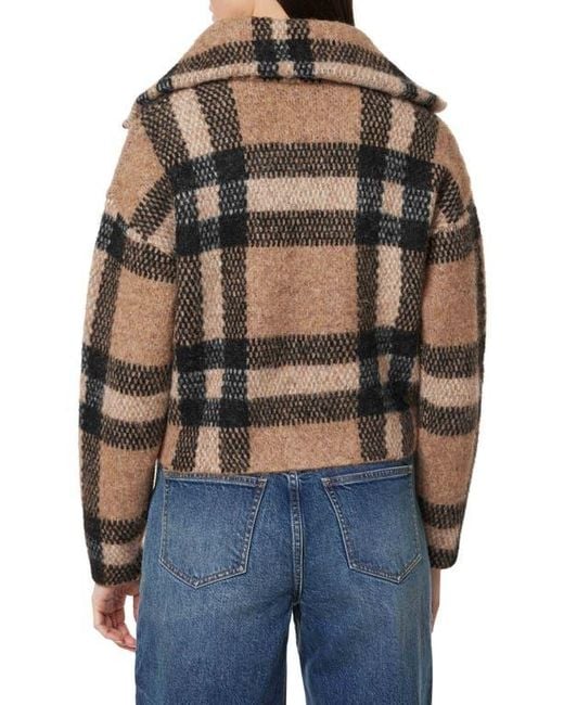 Habitual Blue Plaid Front Zip Jacket