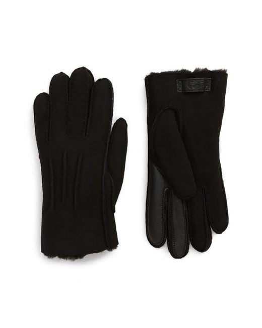 Ugg Black Genuine Shearling Tech Gloves for men