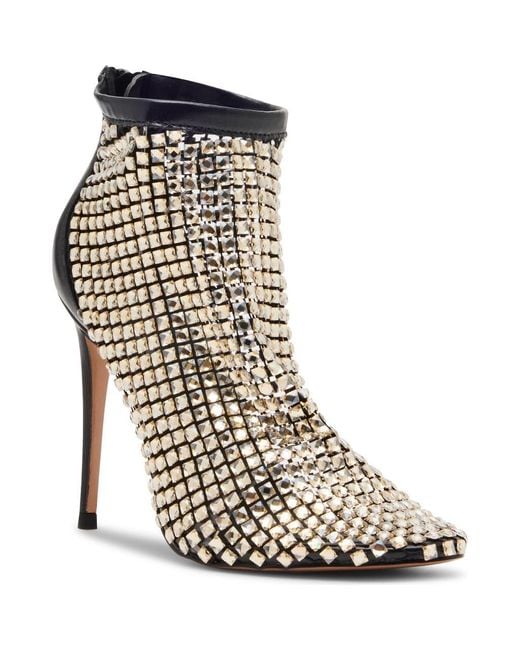 Steve Madden Multicolor Dancin' Crystal Mesh Pointed Toe Bootie