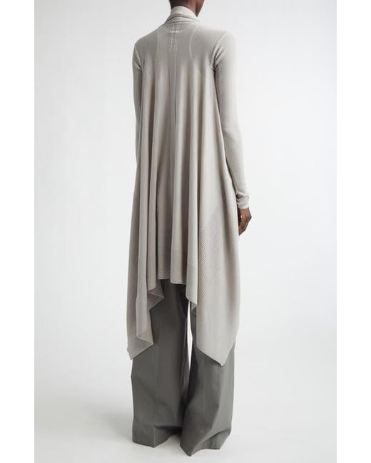 Rick Owens Open Front Virgin Wool Cardigan in Gray | Lyst