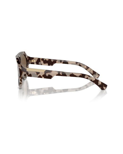 Dolce & Gabbana Brown 56mm Square Aviator Polarized Sunglasses for men
