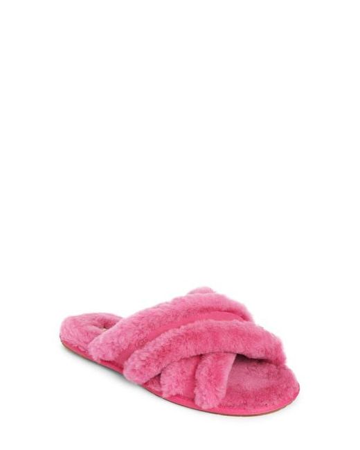 Ugg Pink Scuffita Genuine Shearling Slide Slipper