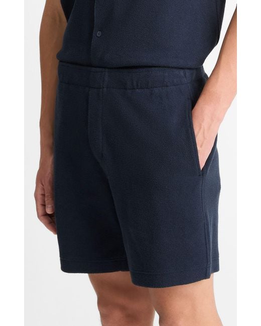 Vince Blue Bouclé Pull-On Shorts for men