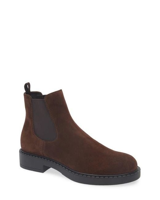 Prada Brown Chocolate Chelsea Boot for men