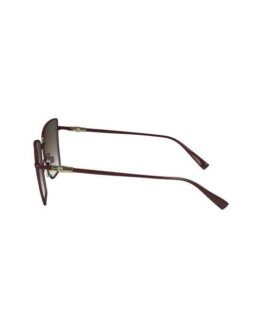 Longchamp Red 55Mm Gradient Square Sunglasses