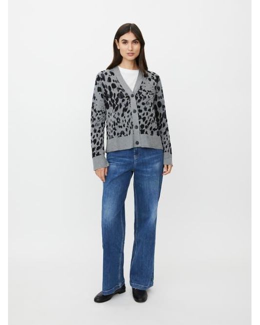 Masai Blue Malokina Leopard Pattern Cardigan