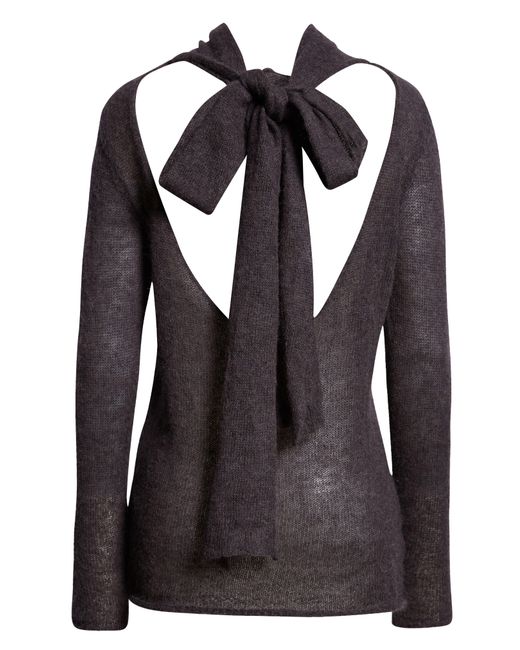 Paloma Wool Black Sulia Mohair & Alpaca Blend Funnel Neck Sweater