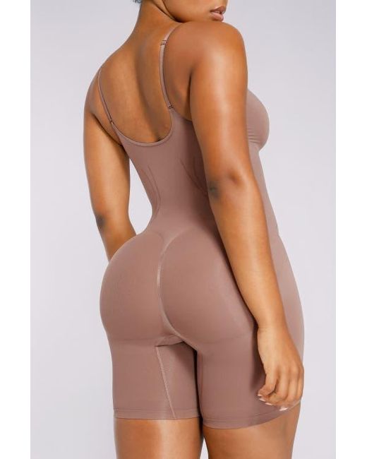 Shapellx Natural Seamless Mid-Thigh Full Shaping Bodysuit