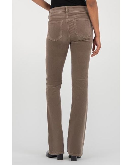 Kut From The Kloth Brown Natalie Mid Rise Bootcut Corduroy Pants