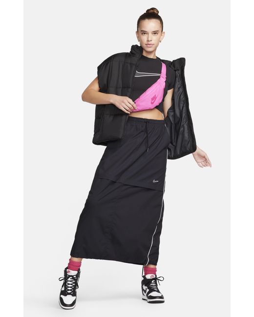 Nike Black Sportswear Woven Maxi Skirt