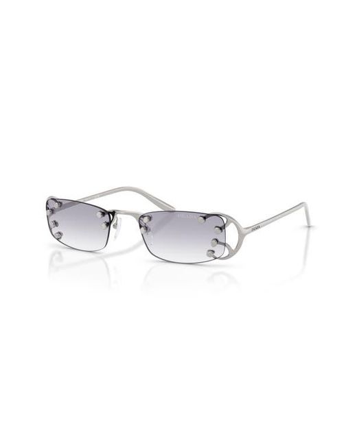 Prada Multicolor 52Mm Gradient Rectangular Sunglasses